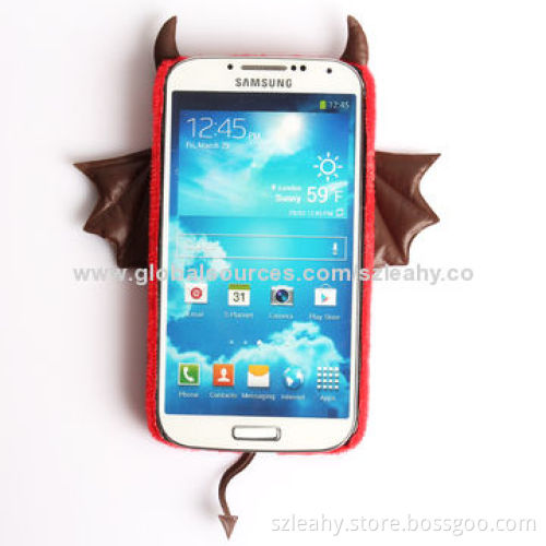 Bat appearance cloth is sticked on the PC case for Samsung S4/I9500